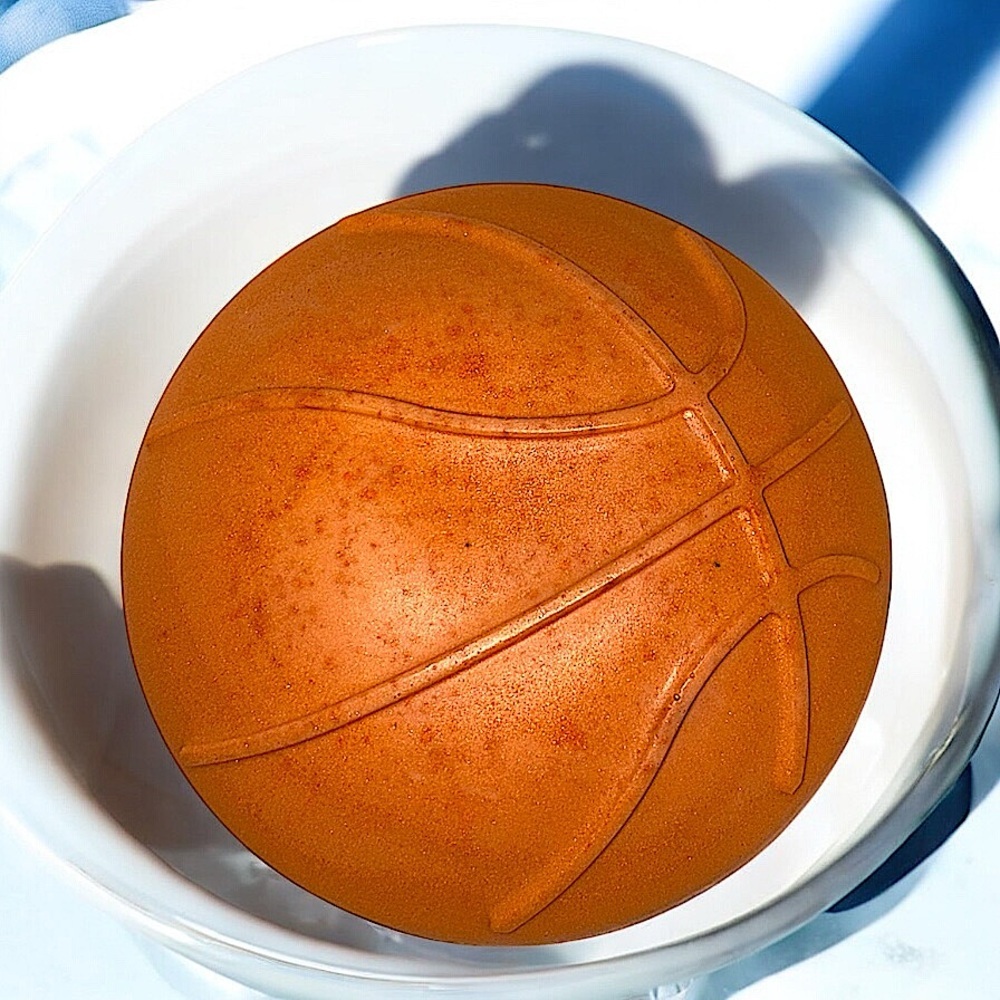 Lemon soap Basketball Ball LARGE 4x4in 8oz handmade shea butter base